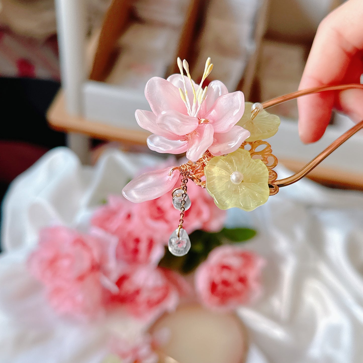 Lotus Flower Hair Stick
