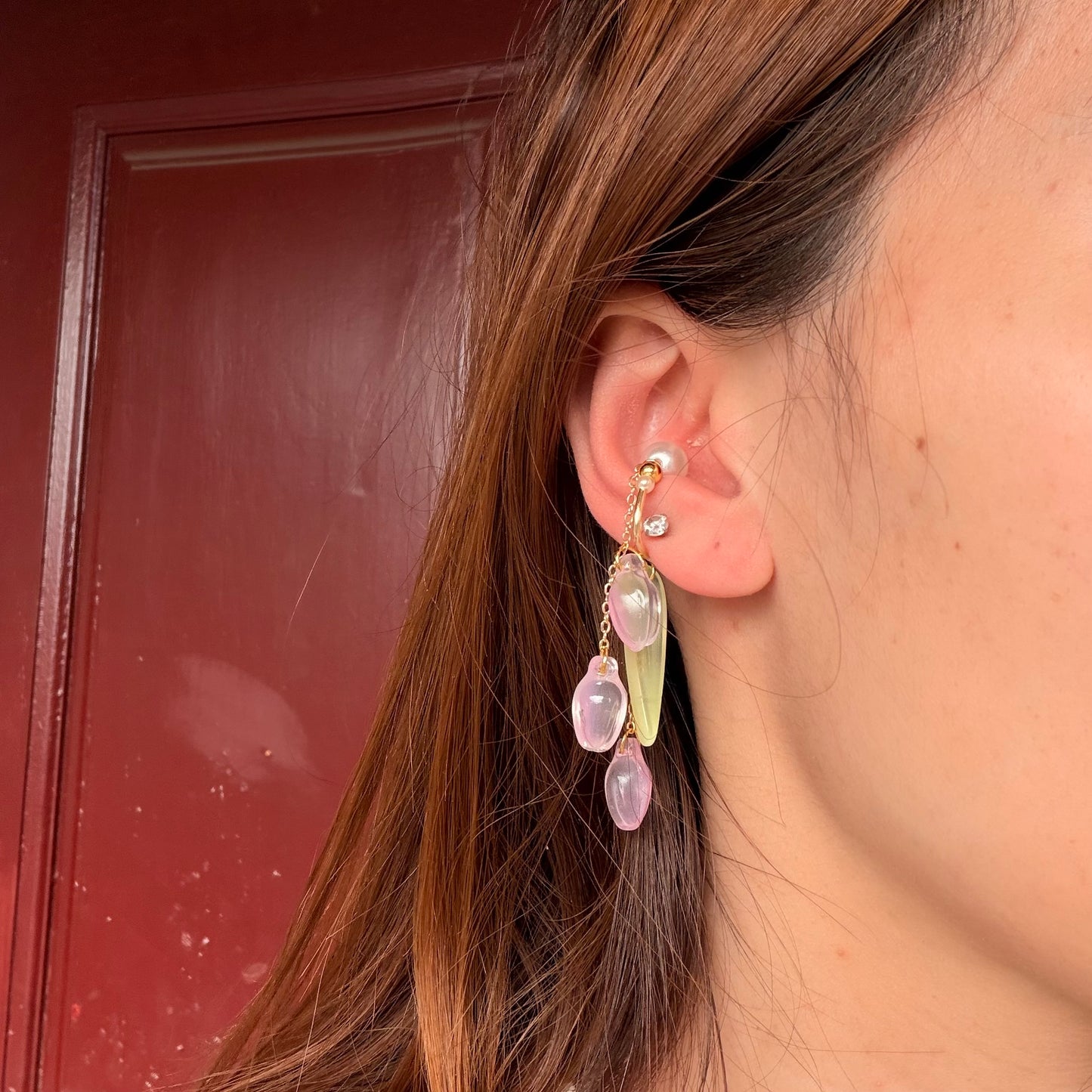 Piercing free tulip ear cuffs