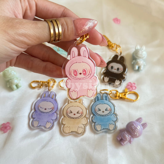 Labubu Have a Seat Acrylic Keychain