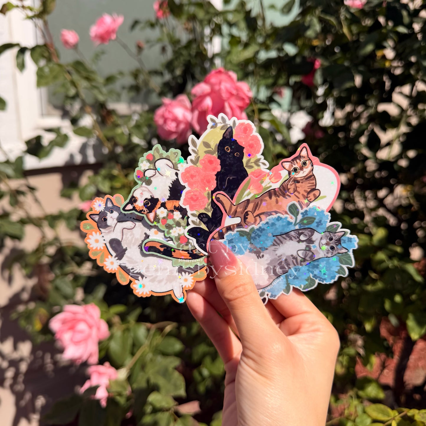 Flower Cat Stickers
