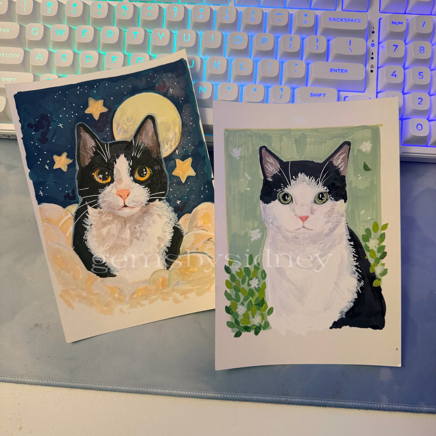 5x7 Single Cat Portrait Commission