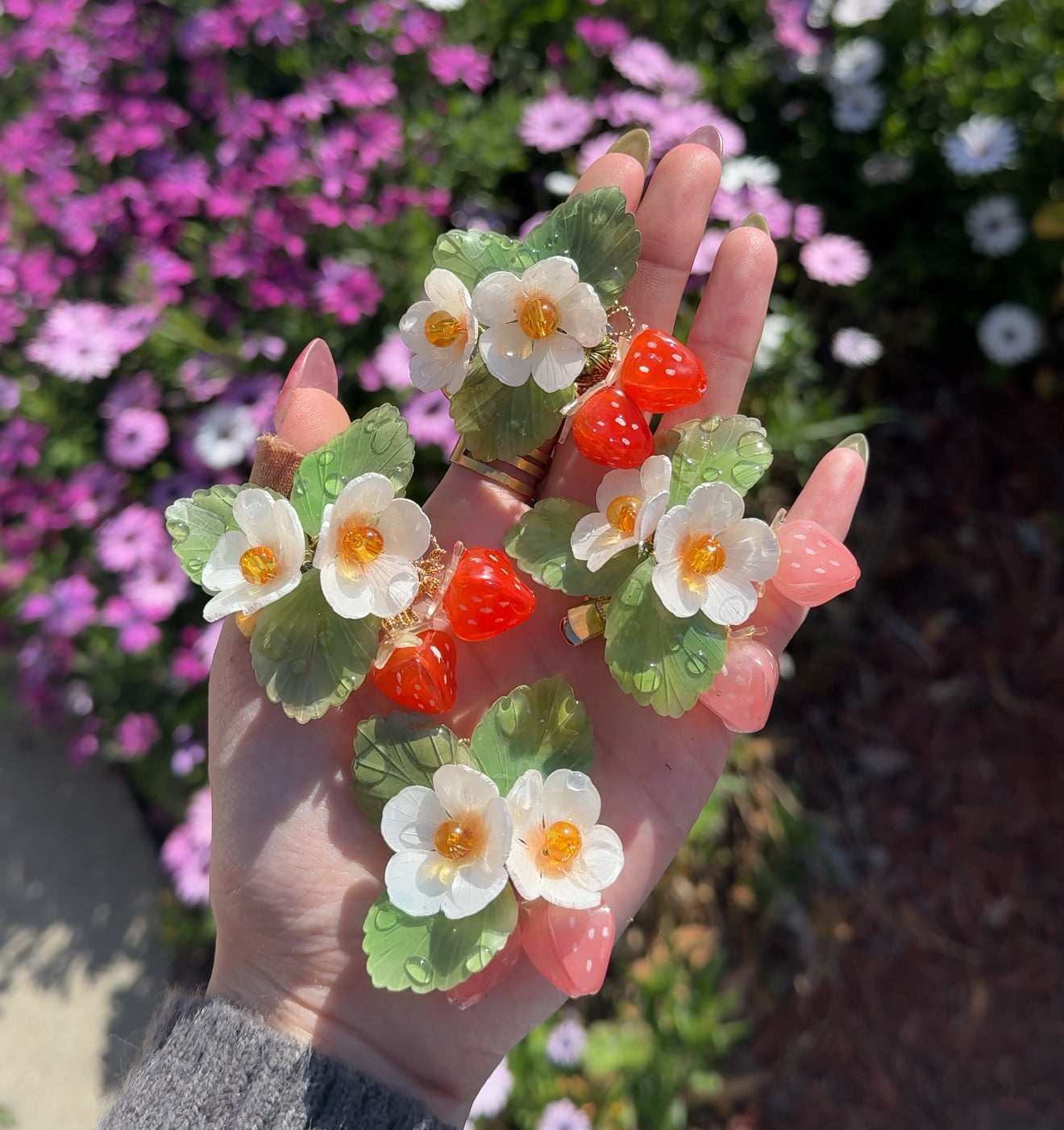 Strawberry hair clip