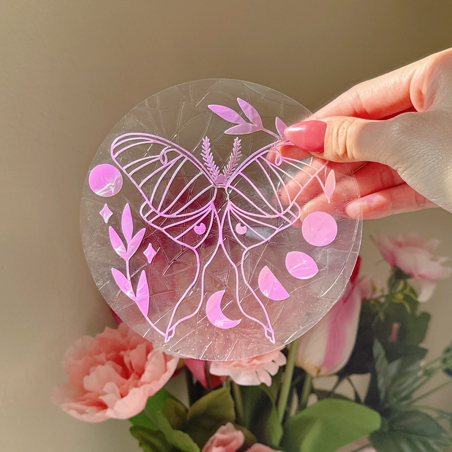 Luna Moth Suncatcher Sticker