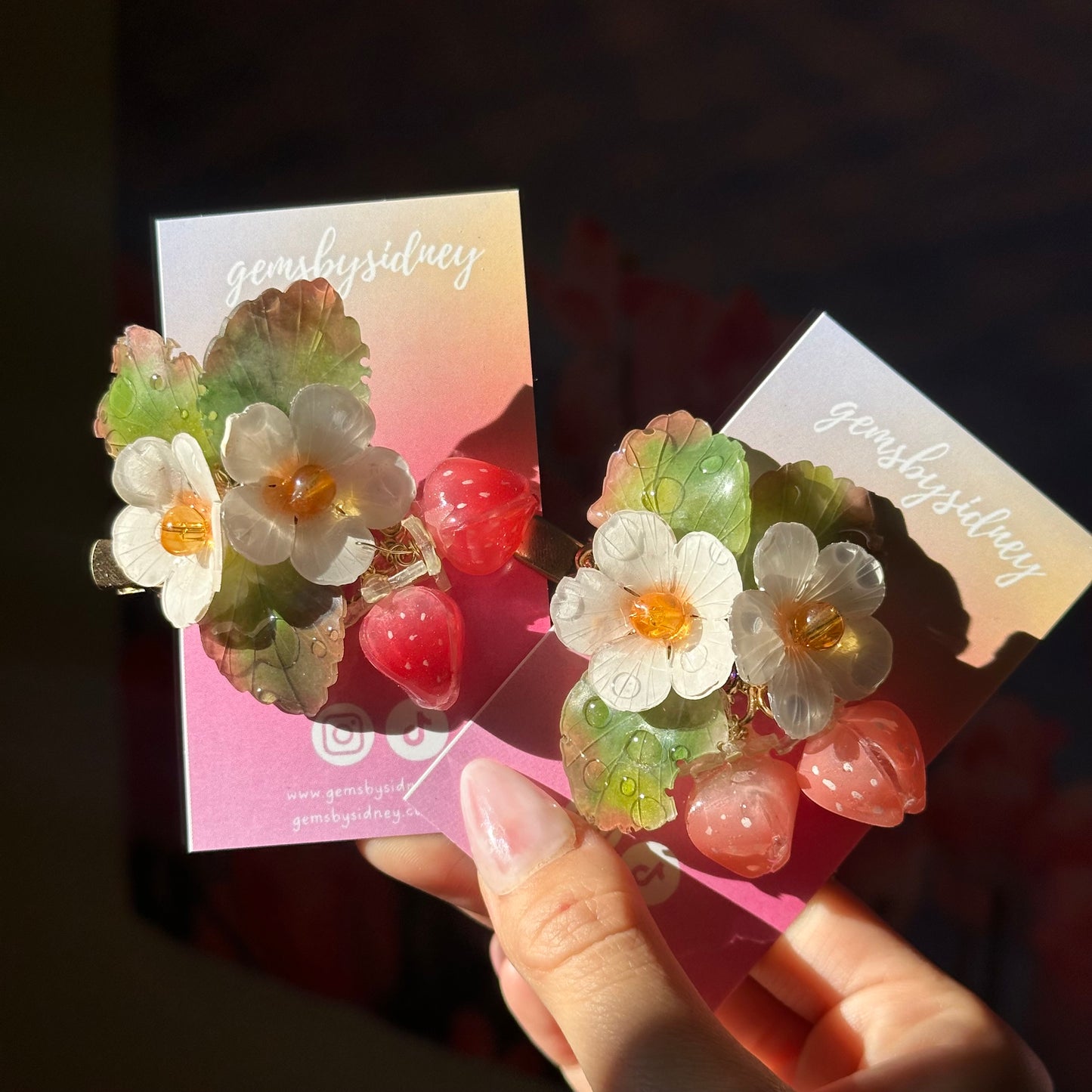 Strawberry hair clip