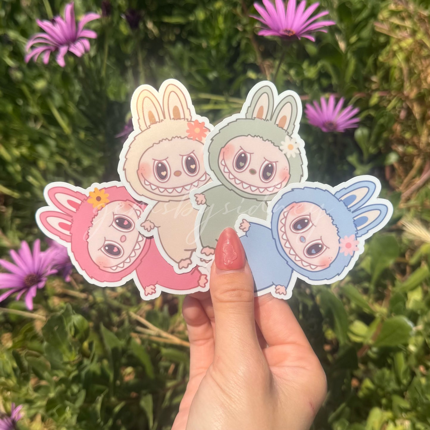 Labubu macaron stickers
