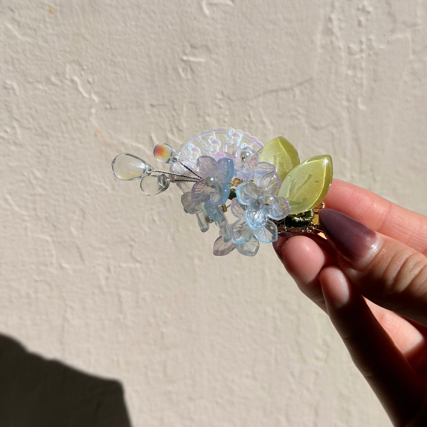 Hydrangea hair clip