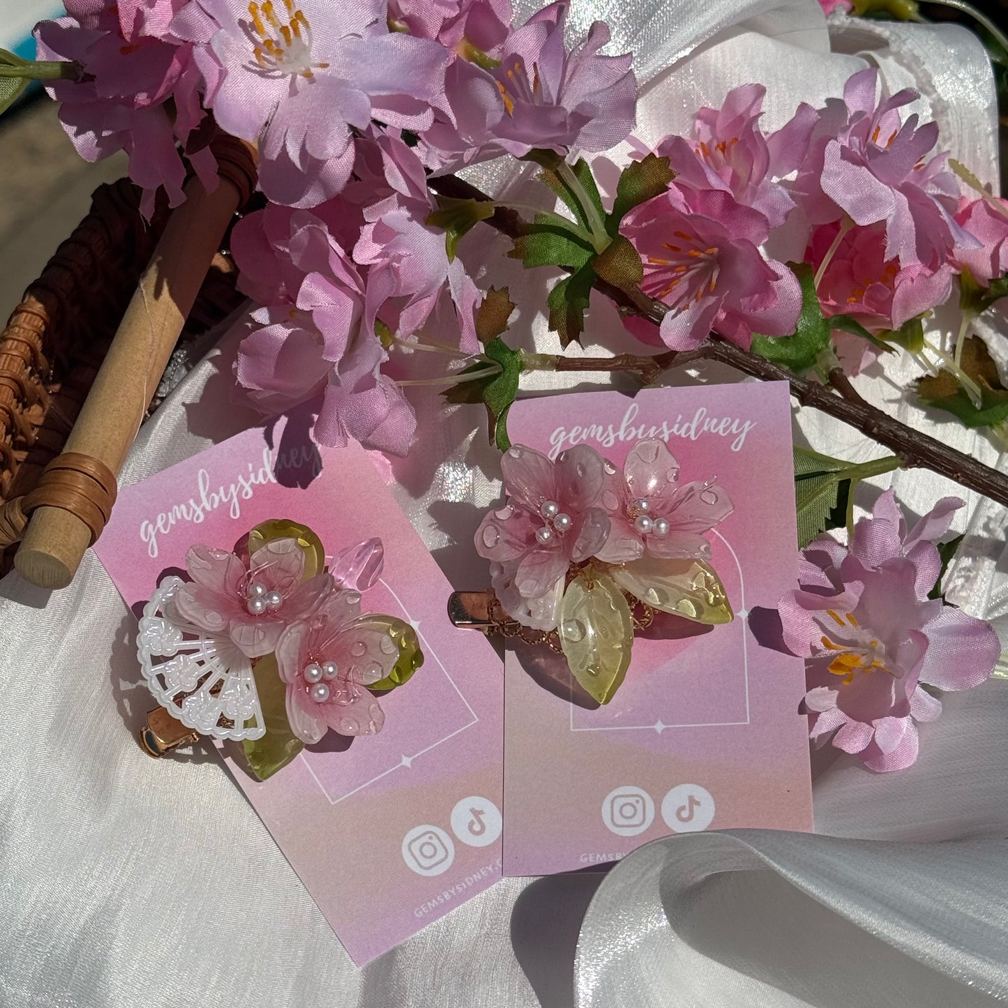 Cherry Blossom Hair Clip