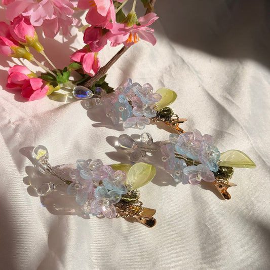 Hydrangea hair clip