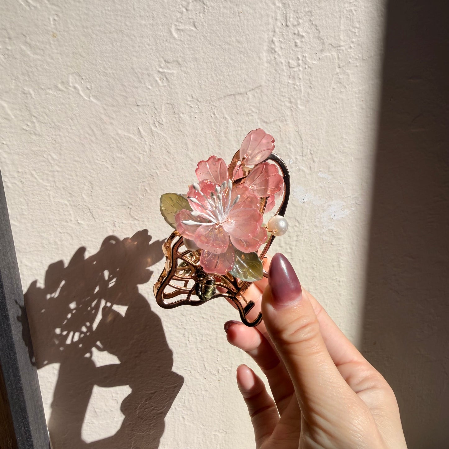 Cherry blossom hair claw