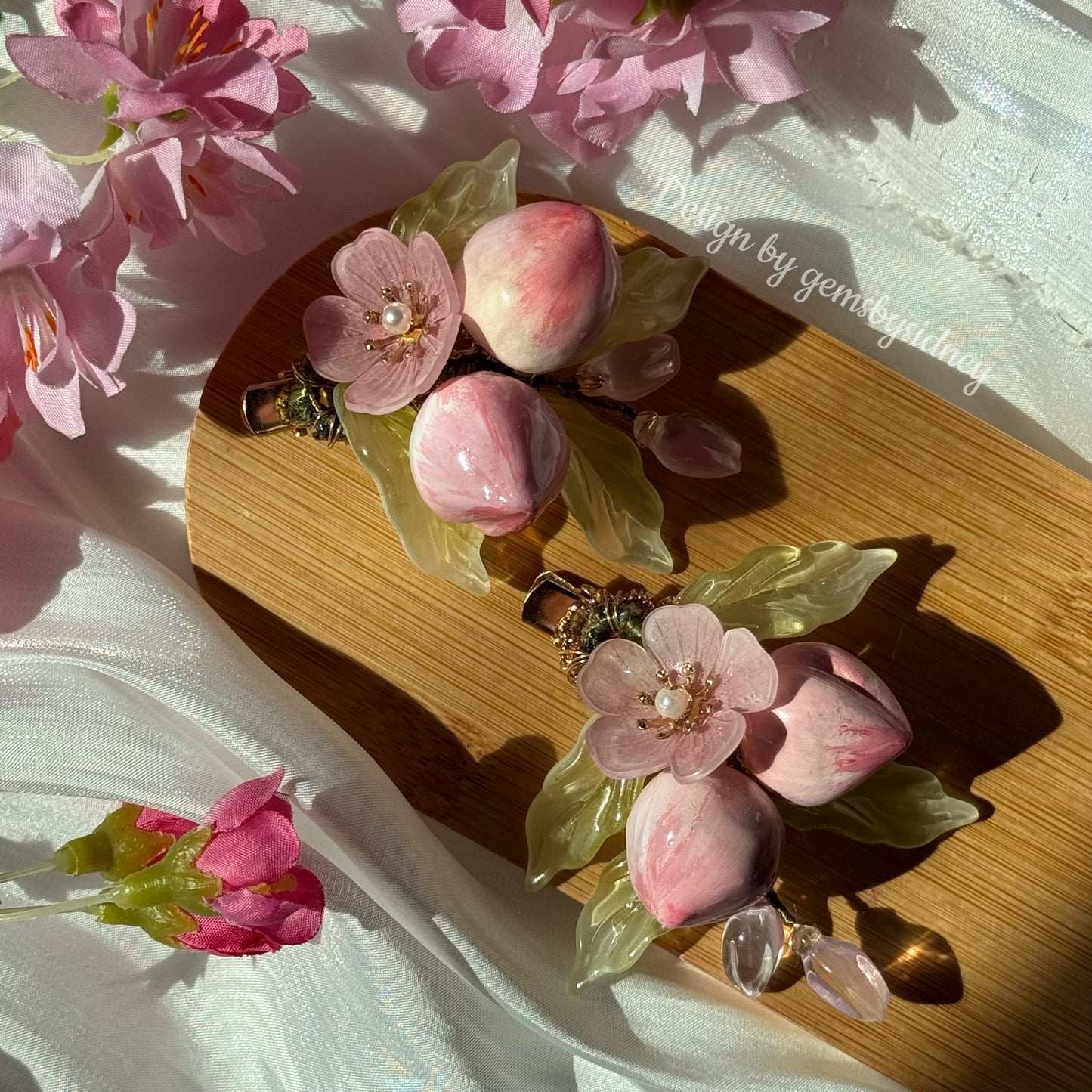 Peach Hair Clips