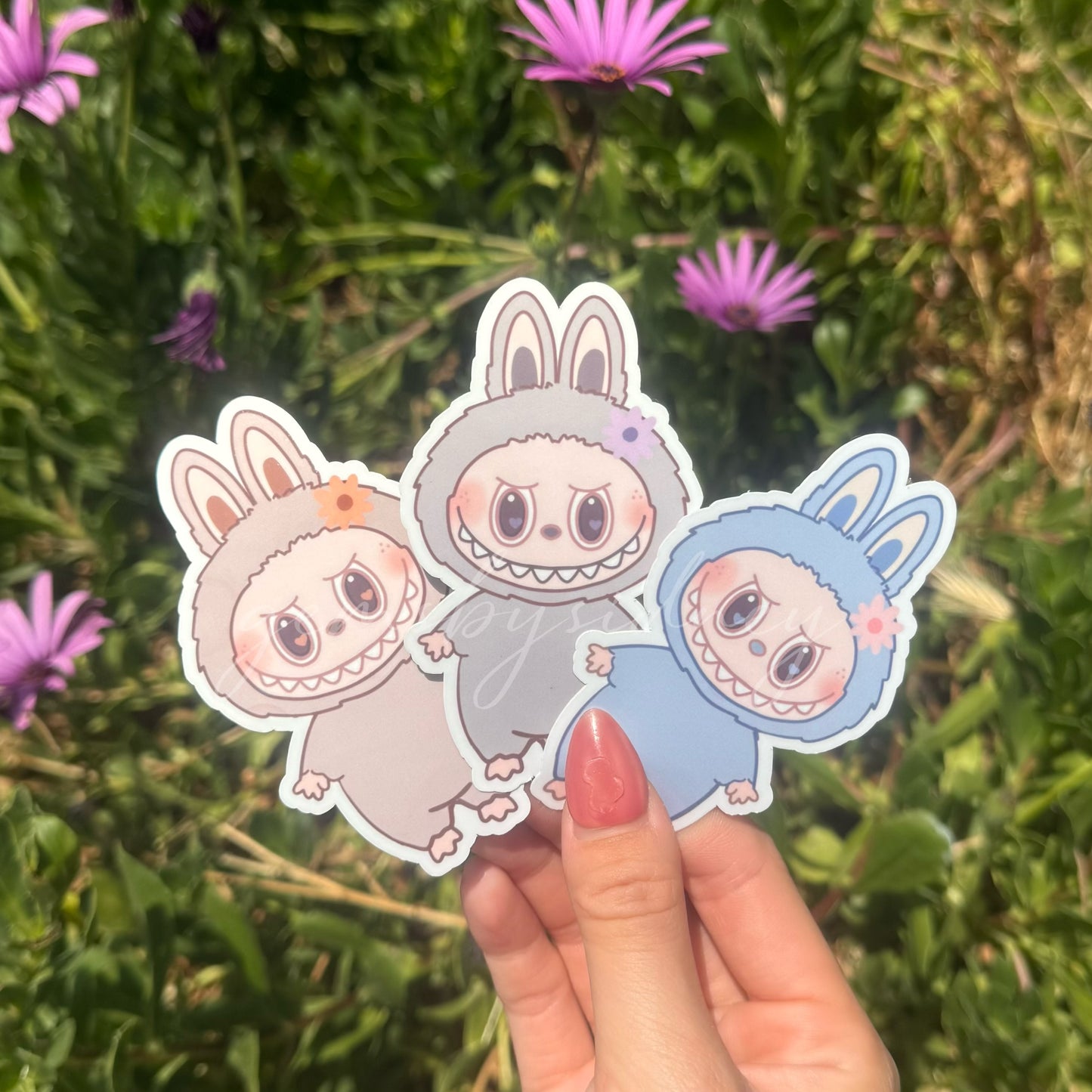 Labubu macaron stickers