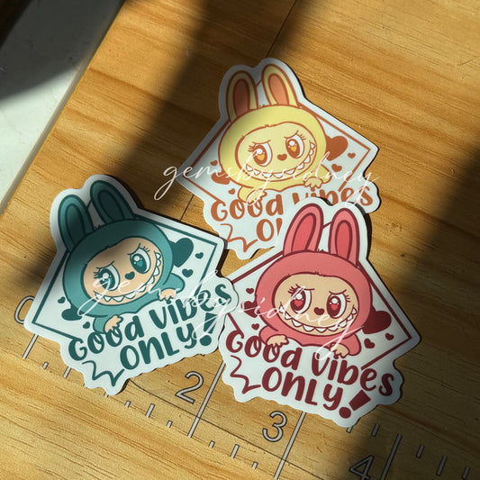 Labubu good vibes stickers