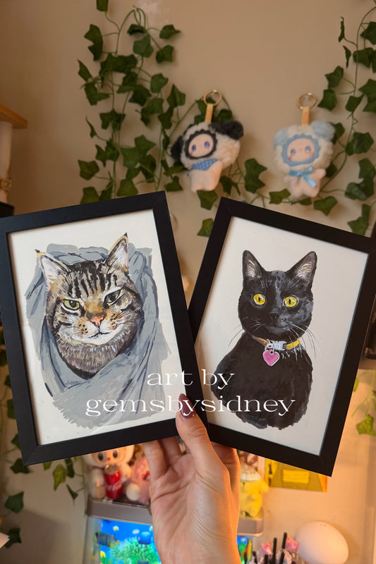 5x7 Single Cat Portrait Commission