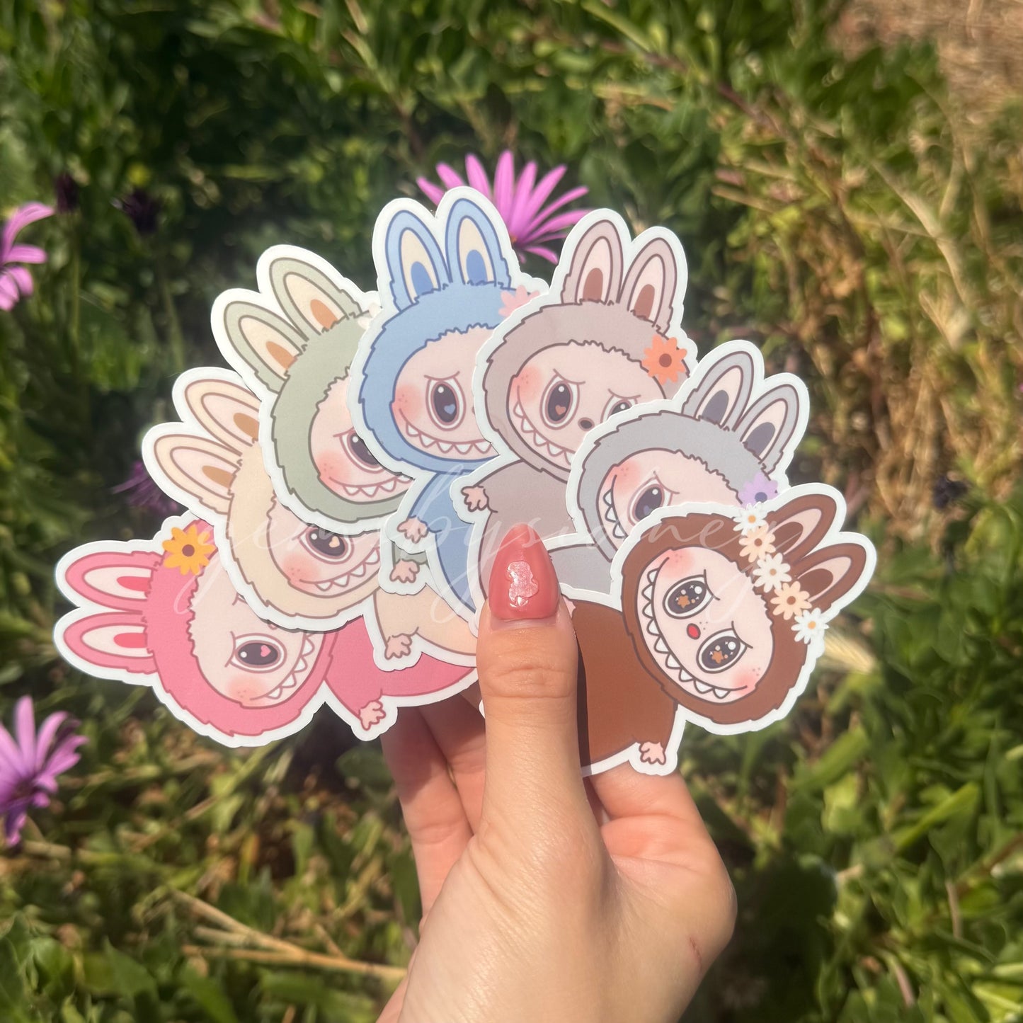 Labubu macaron stickers