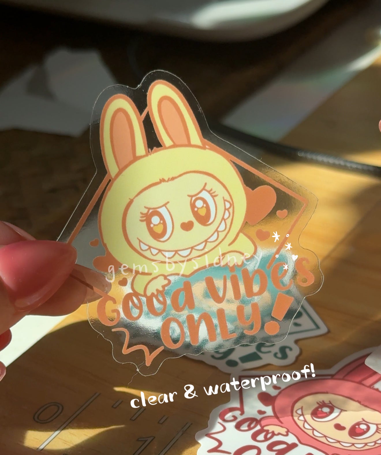 Labubu good vibes stickers