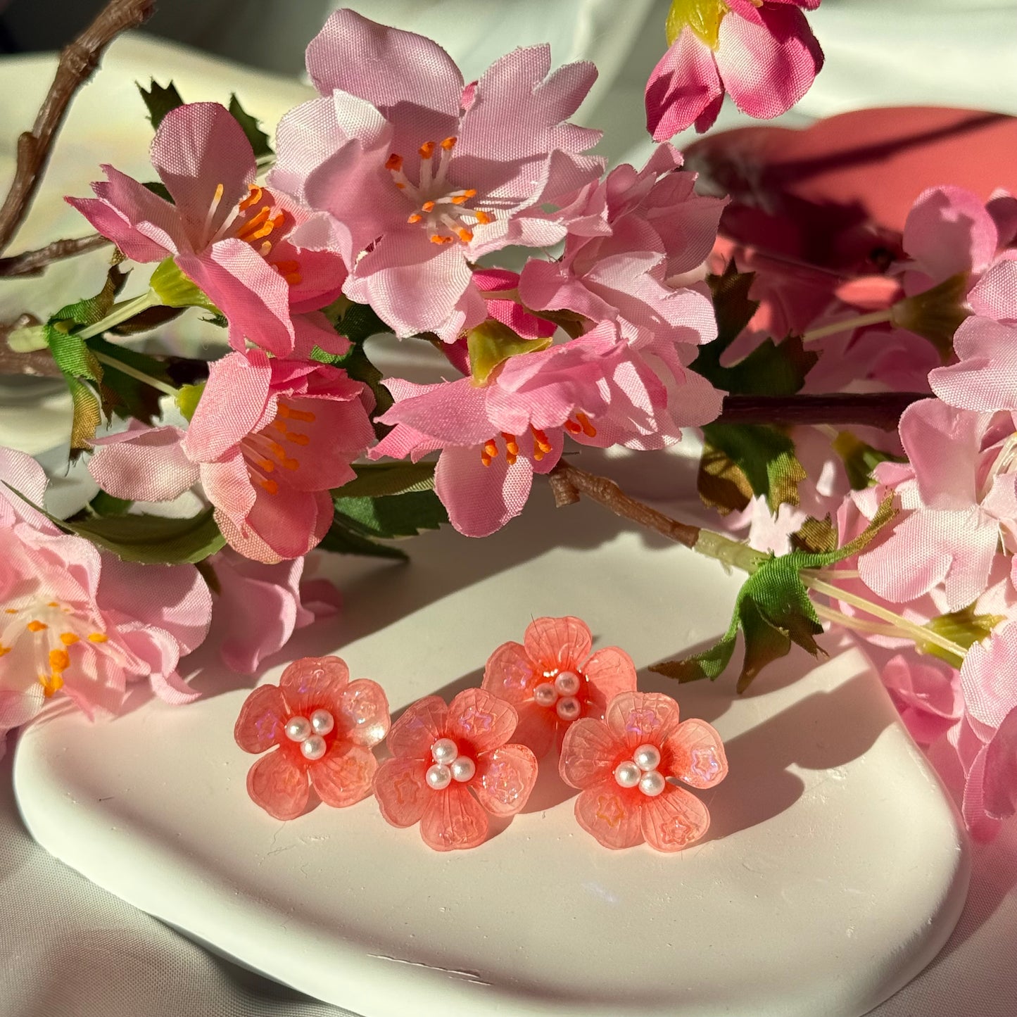 Cherry blossom studs