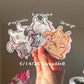 Cats Rolling in Cherry Blossom Stickers