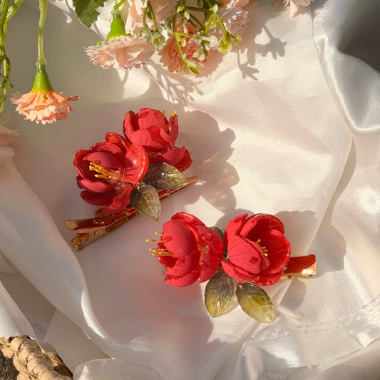 Plum Blossom Hair Clips