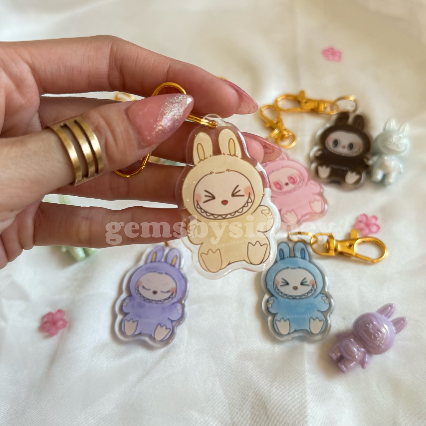 Labubu Have a Seat Acrylic Keychain