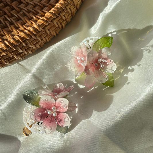 Cherry Blossom Hair Clip