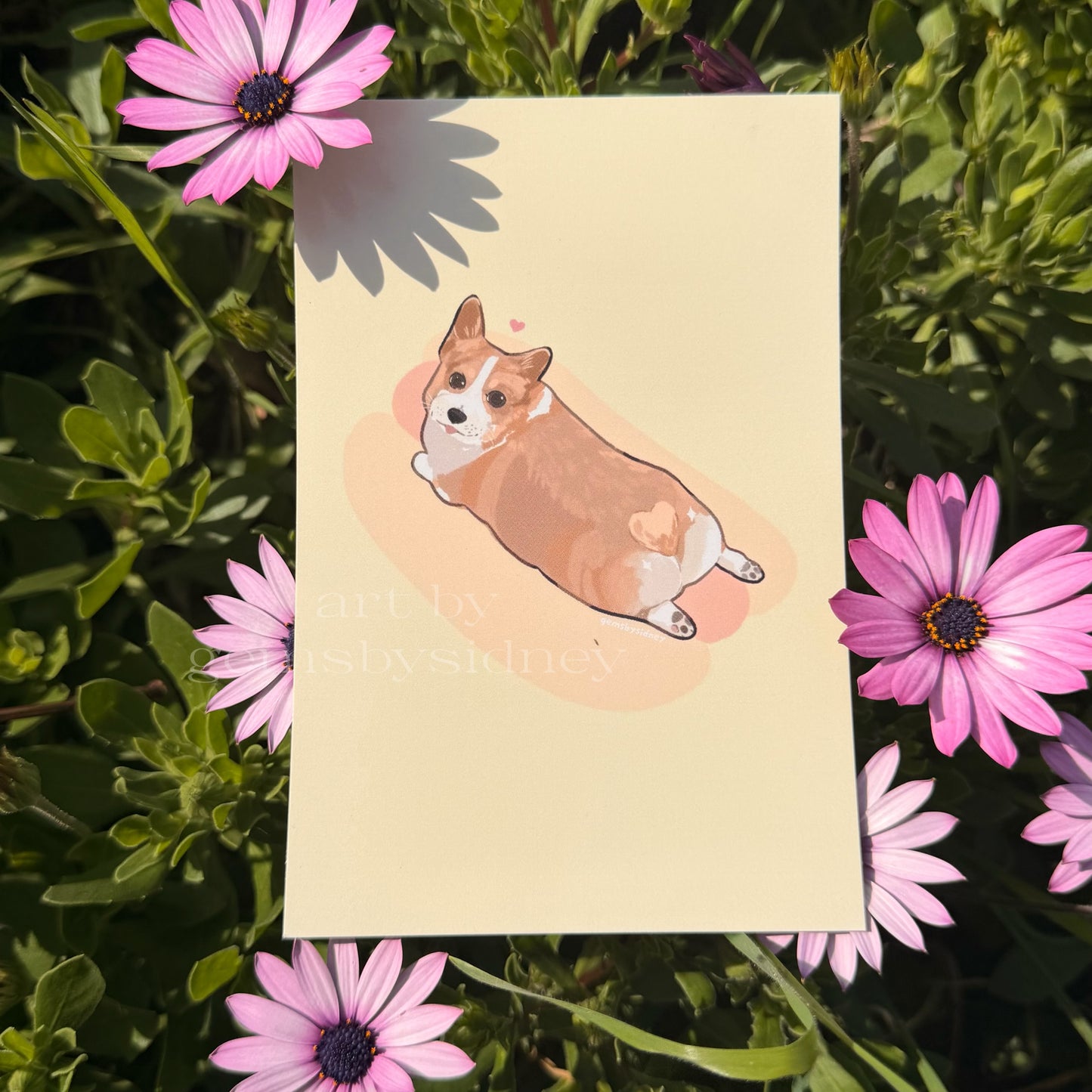 Cute Corgi Art Print 4x6