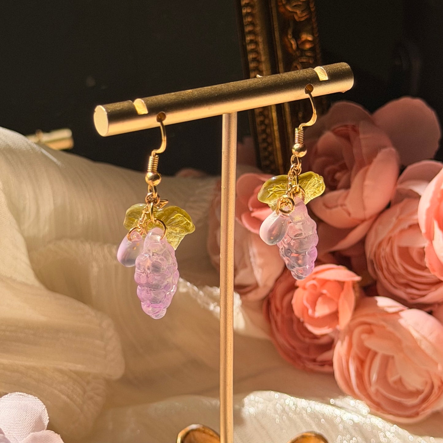 Grape earrings