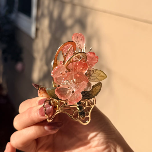 Cherry blossom hair claw