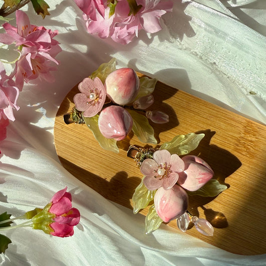 Peach Hair Clips