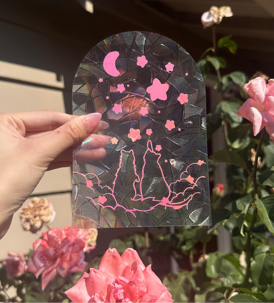 Cat Friends Suncatcher Sticker