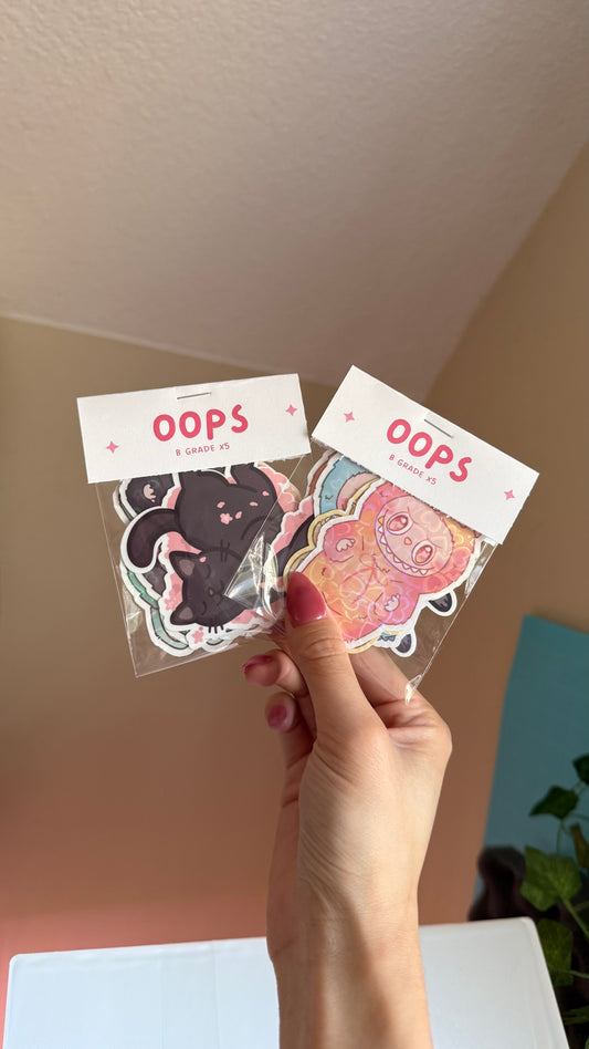 Oops sticker bags