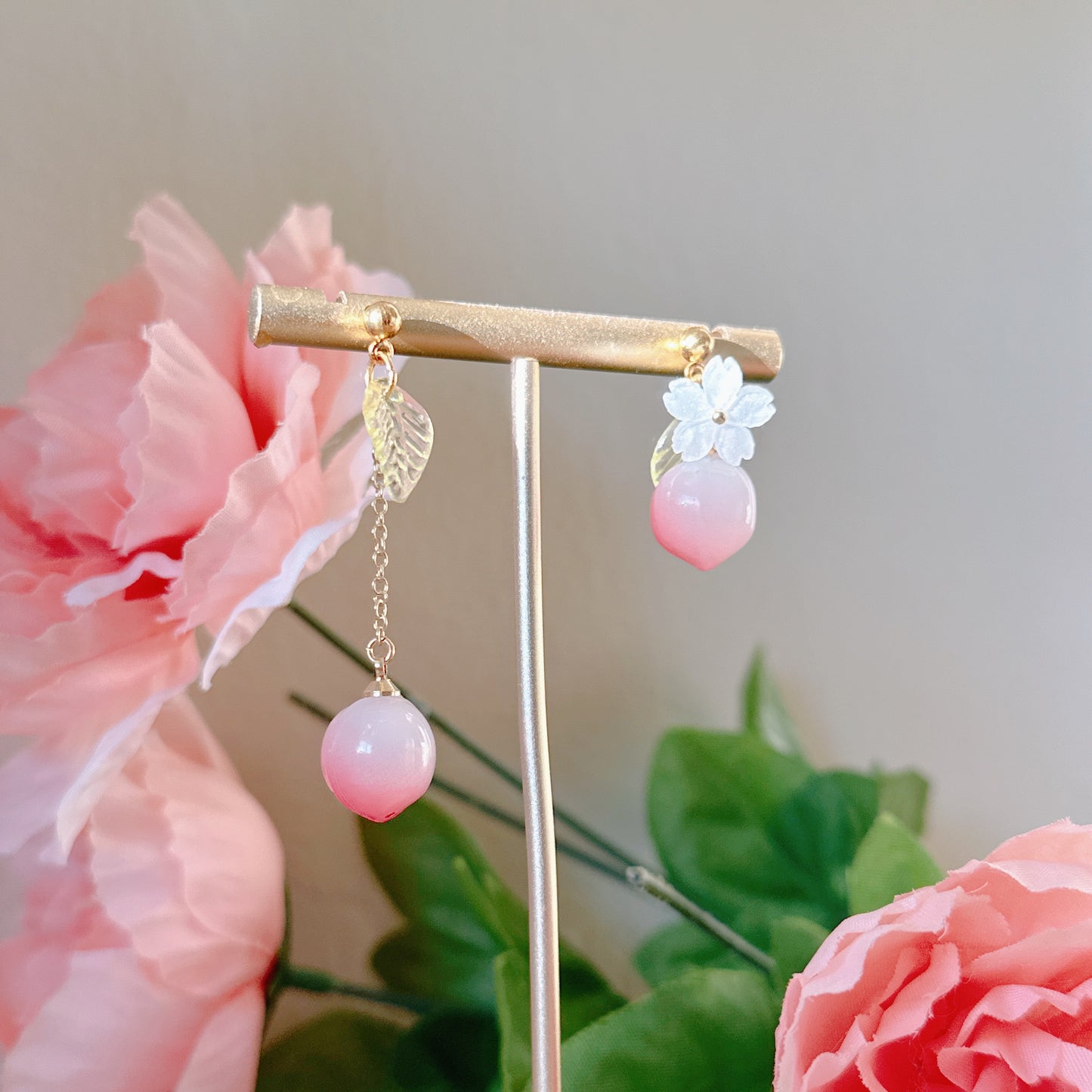 Peach dangles