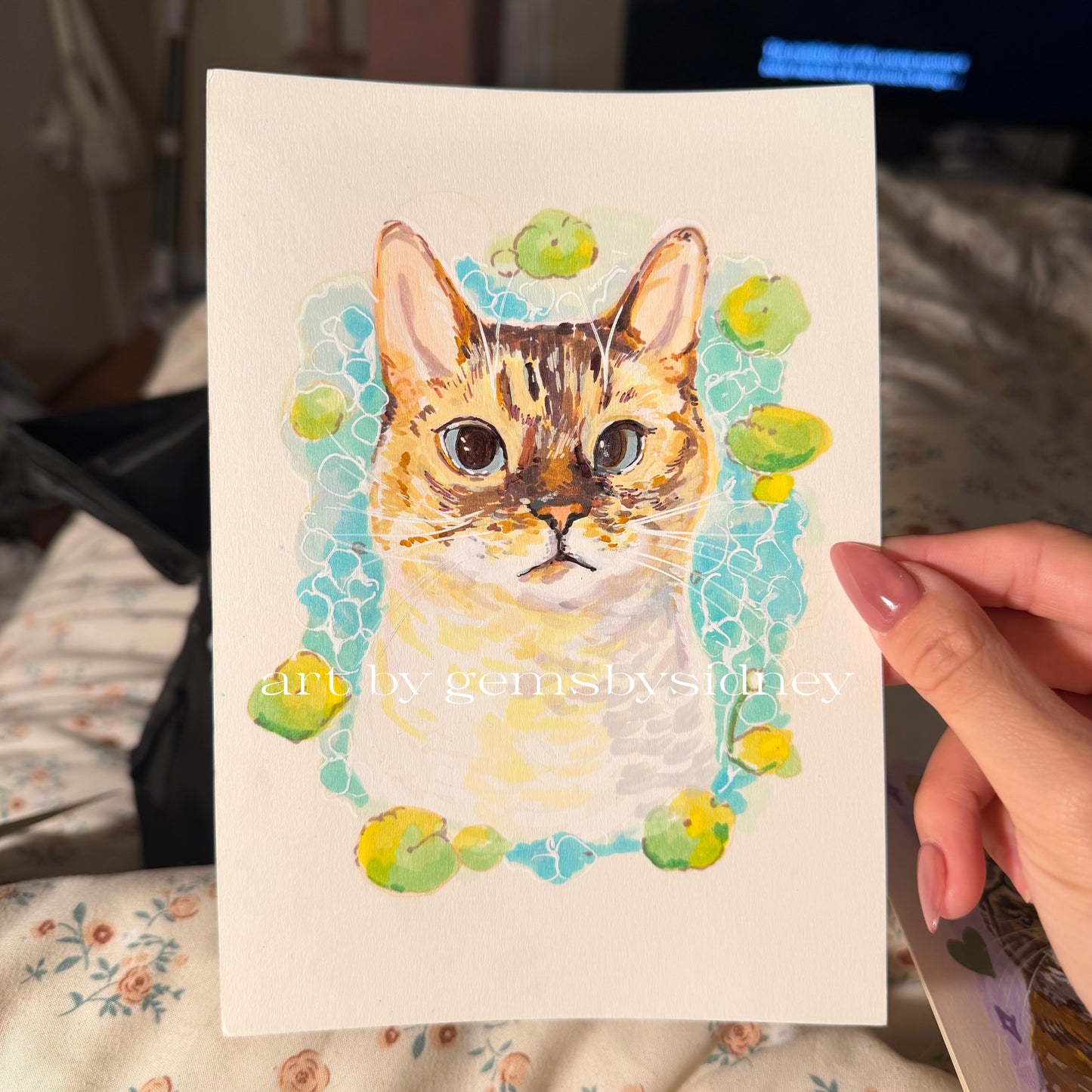 5x7 Single Cat Portrait Commission
