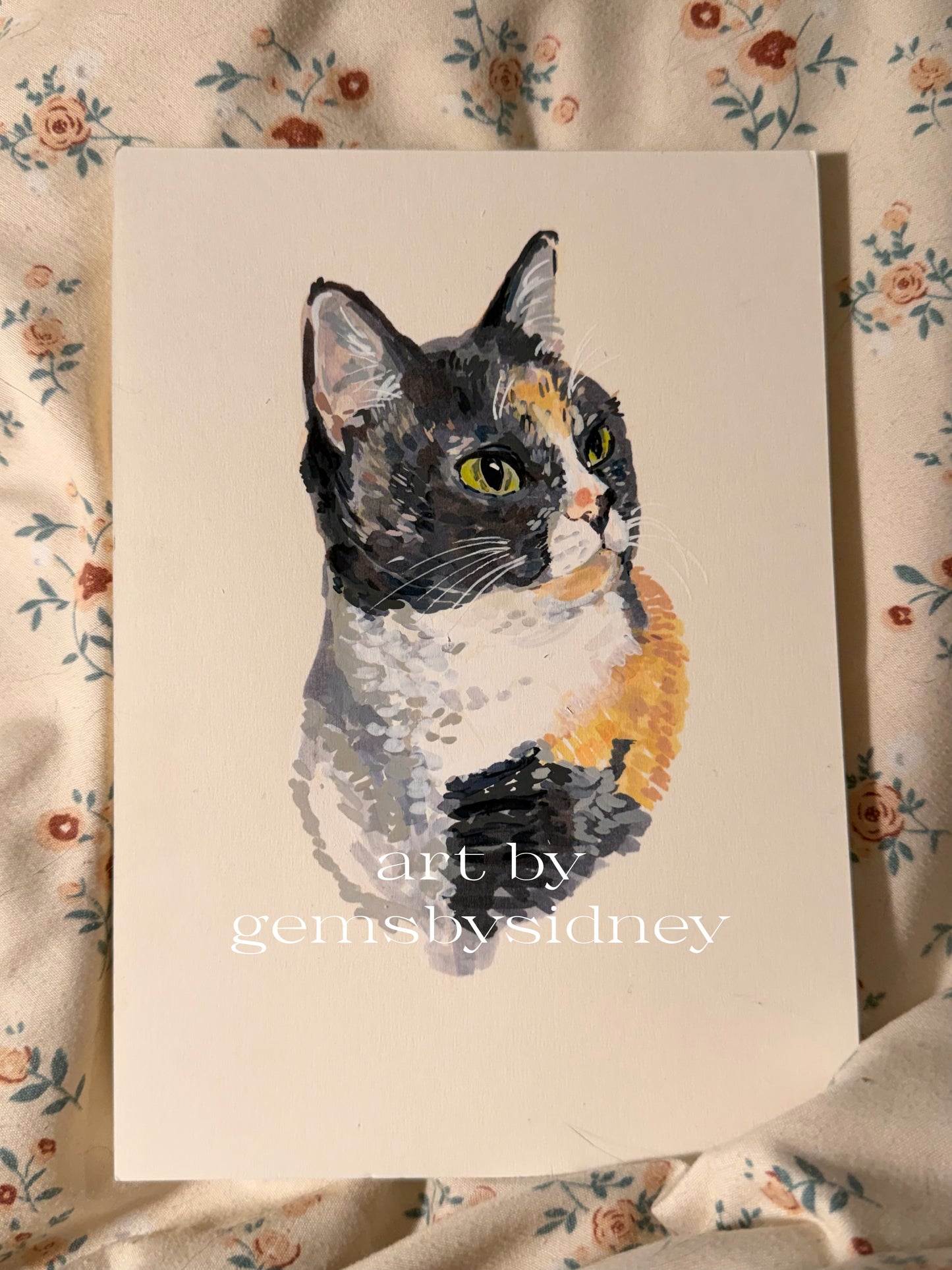 5x7 Single Cat Portrait Commission