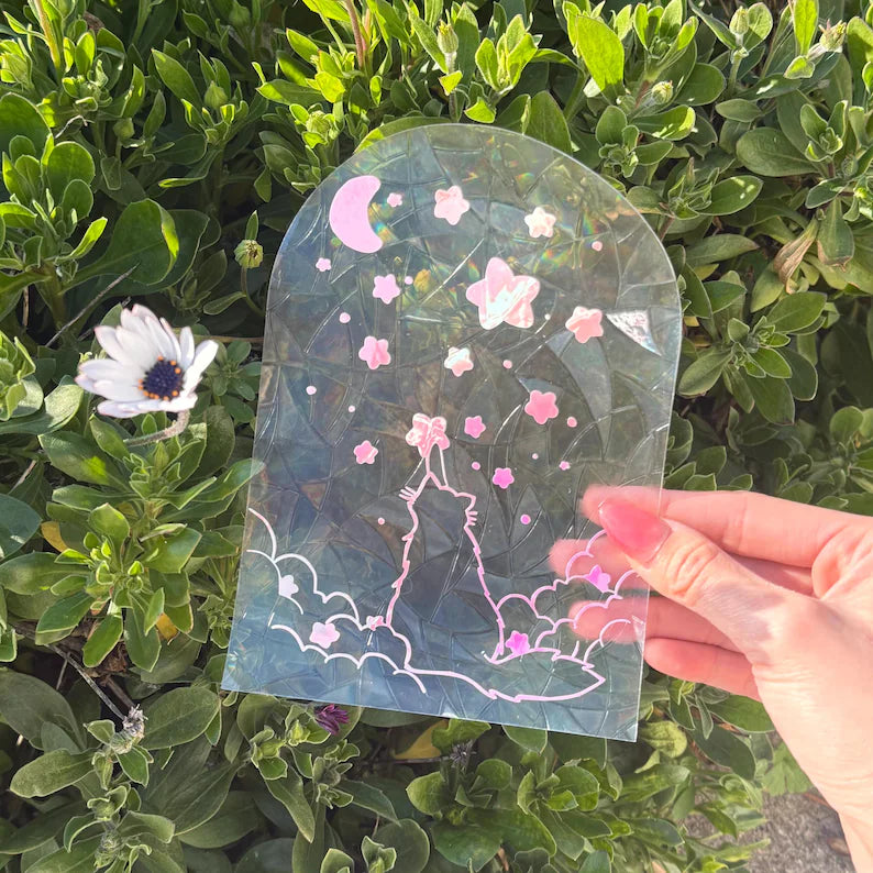 Lightcatcher Sticker Fishing for Stars Suncatcher Sticker – gemsbysidney