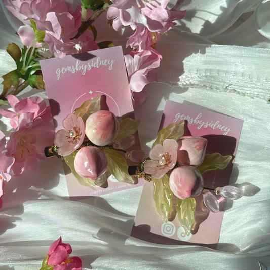 Peach Hair Clips