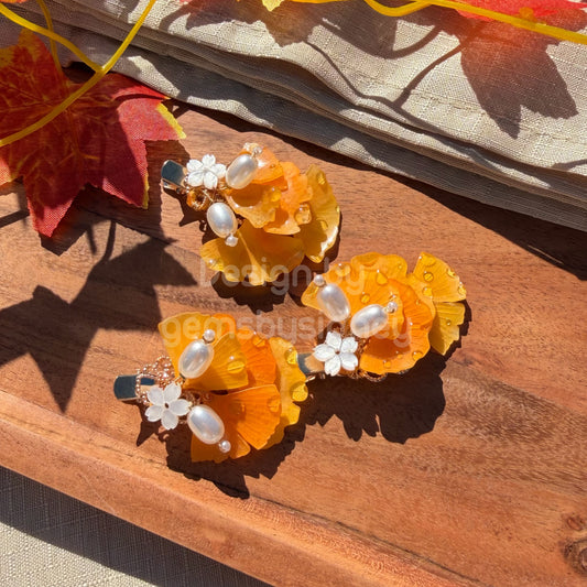 Ginkgo hair clip