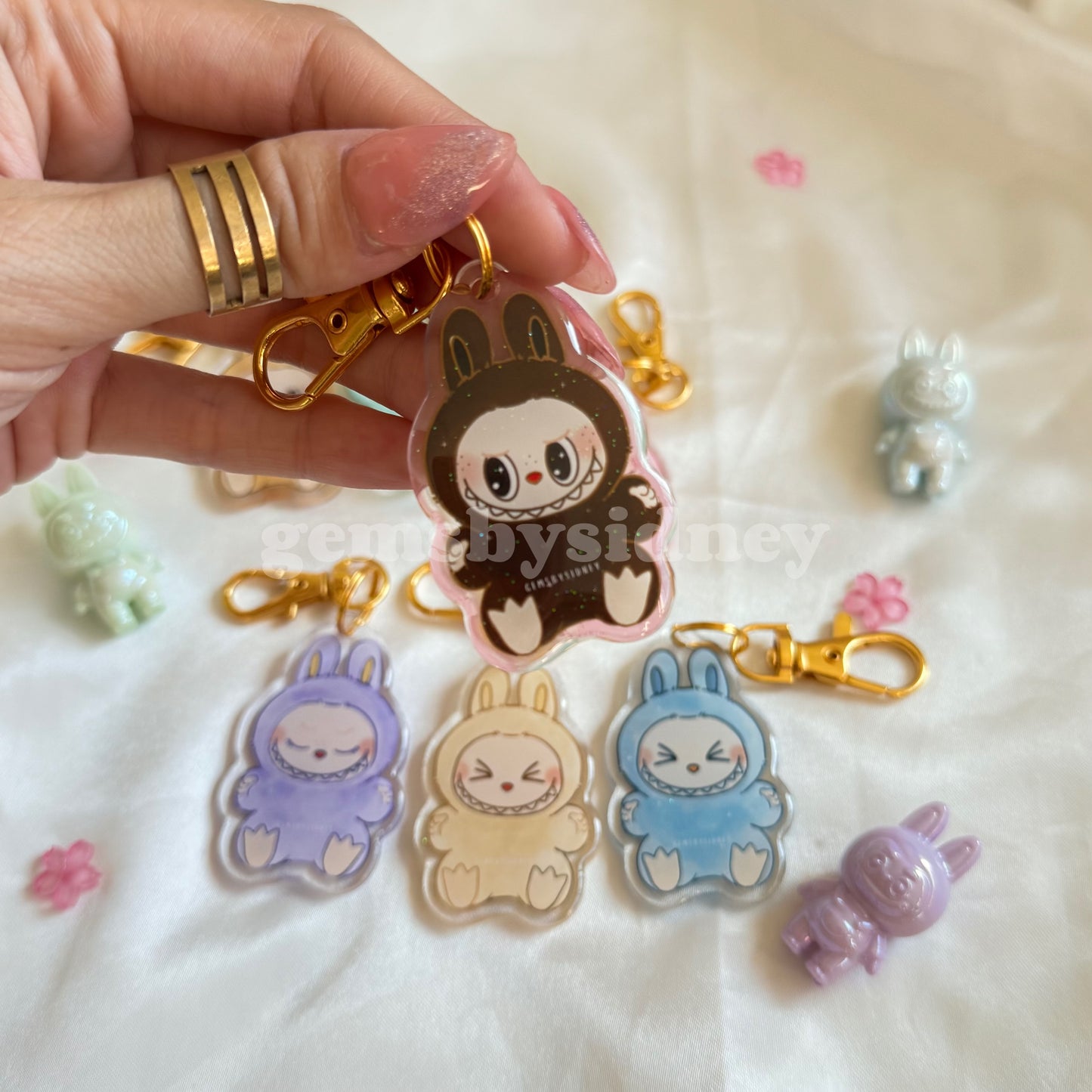 Labubu Have a Seat Acrylic Keychain