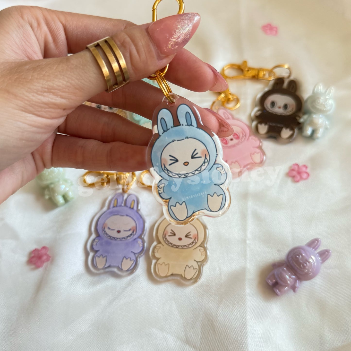 Labubu Have a Seat Acrylic Keychain