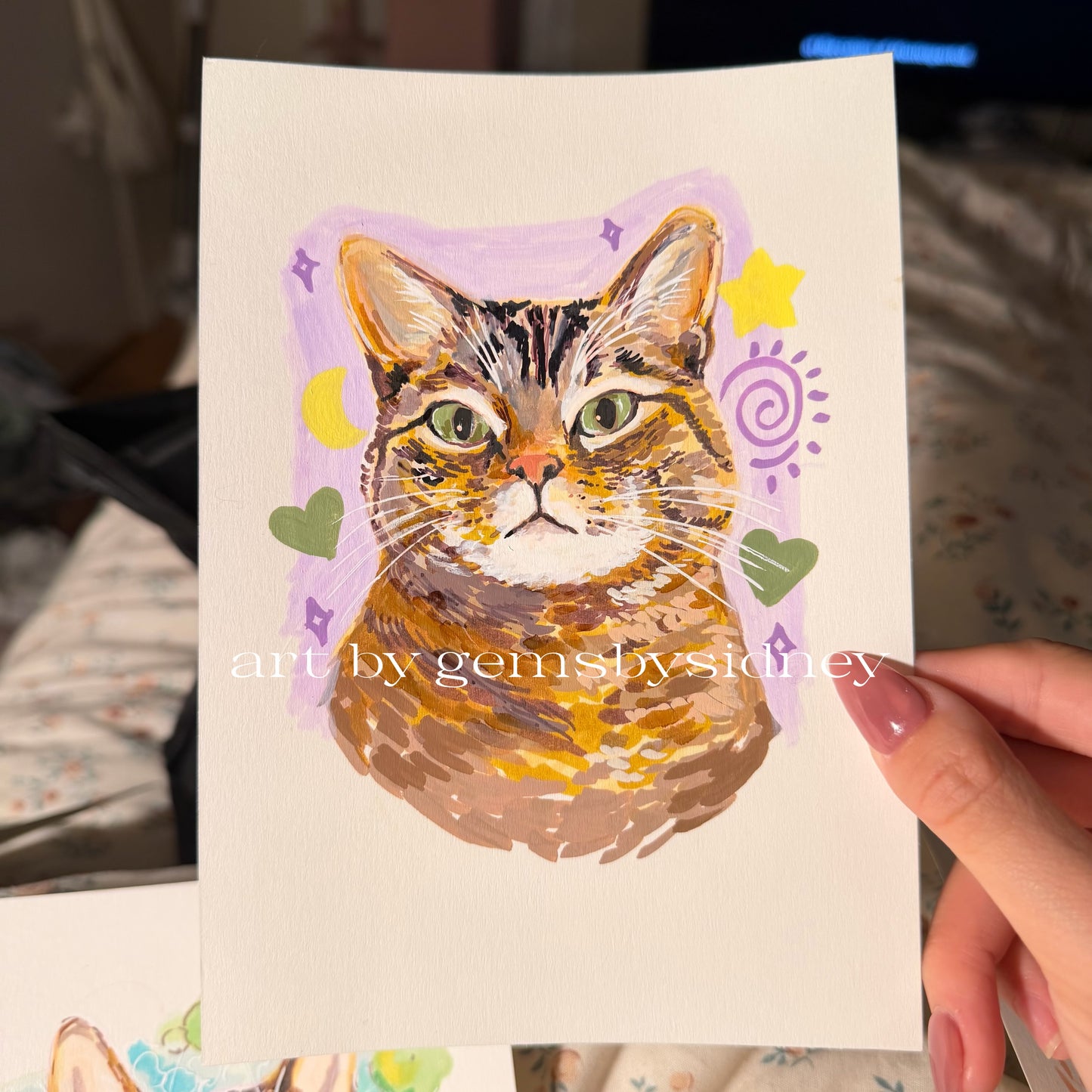 5x7 Single Cat Portrait Commission