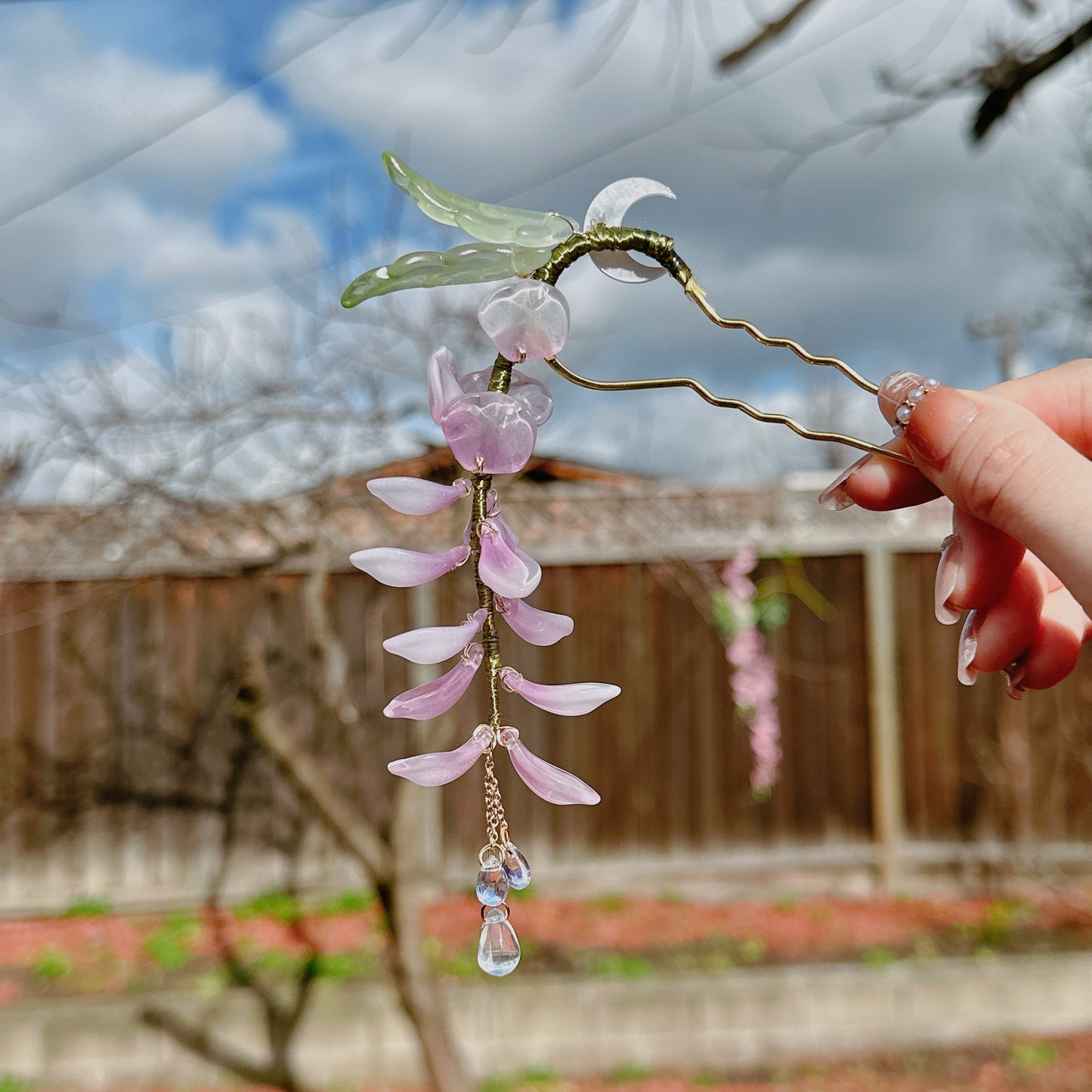 Wisteria hair stick