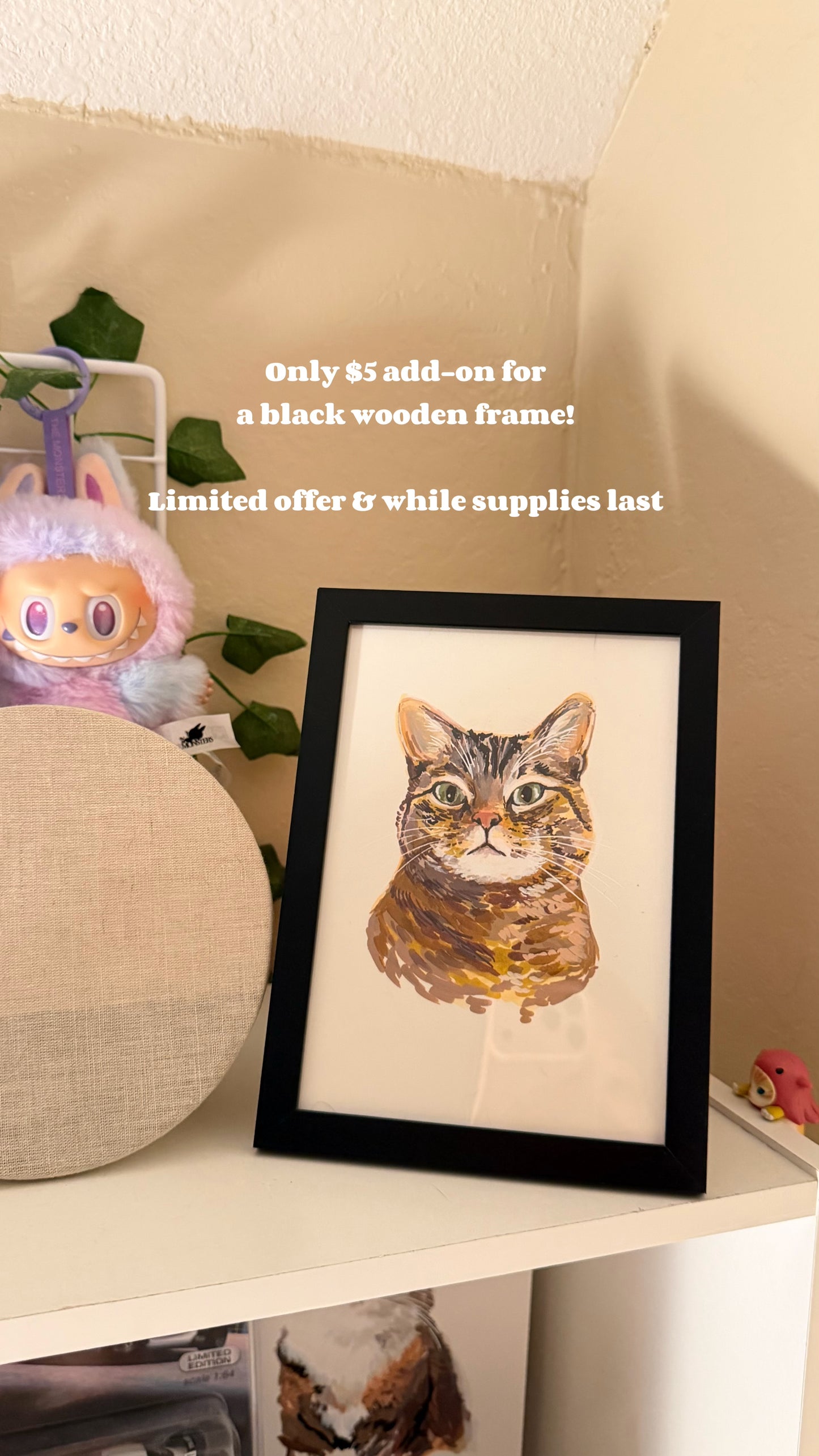 5x7 Single Cat Portrait Commission