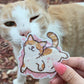 Cats Rolling in Cherry Blossom Stickers