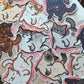 Cats Rolling in Cherry Blossom Stickers