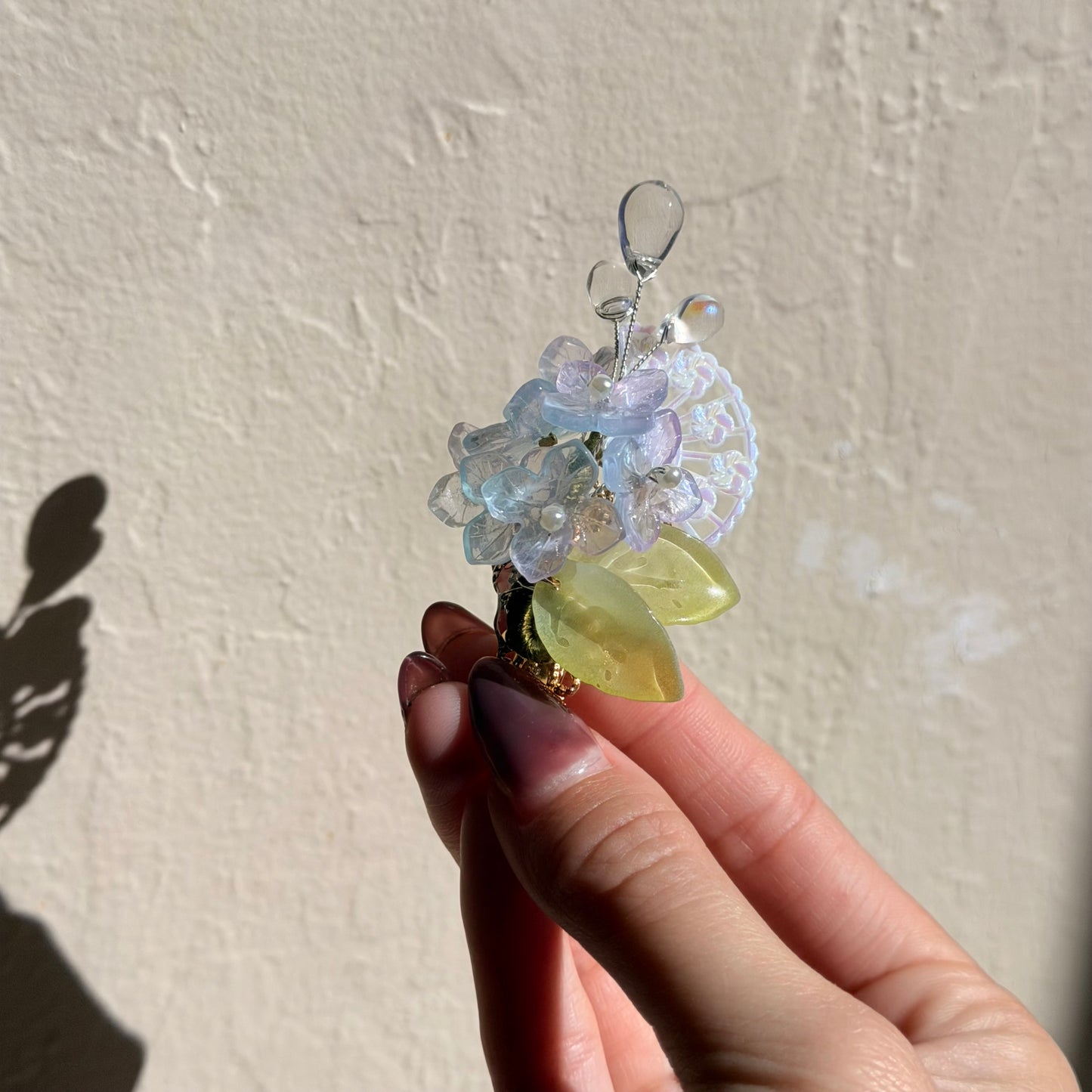 Hydrangea hair clip