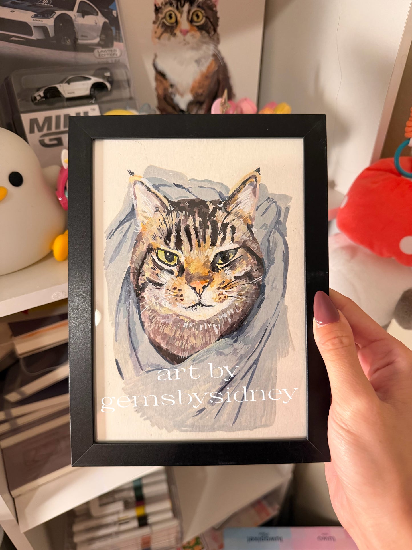 5x7 Single Cat Portrait Commission