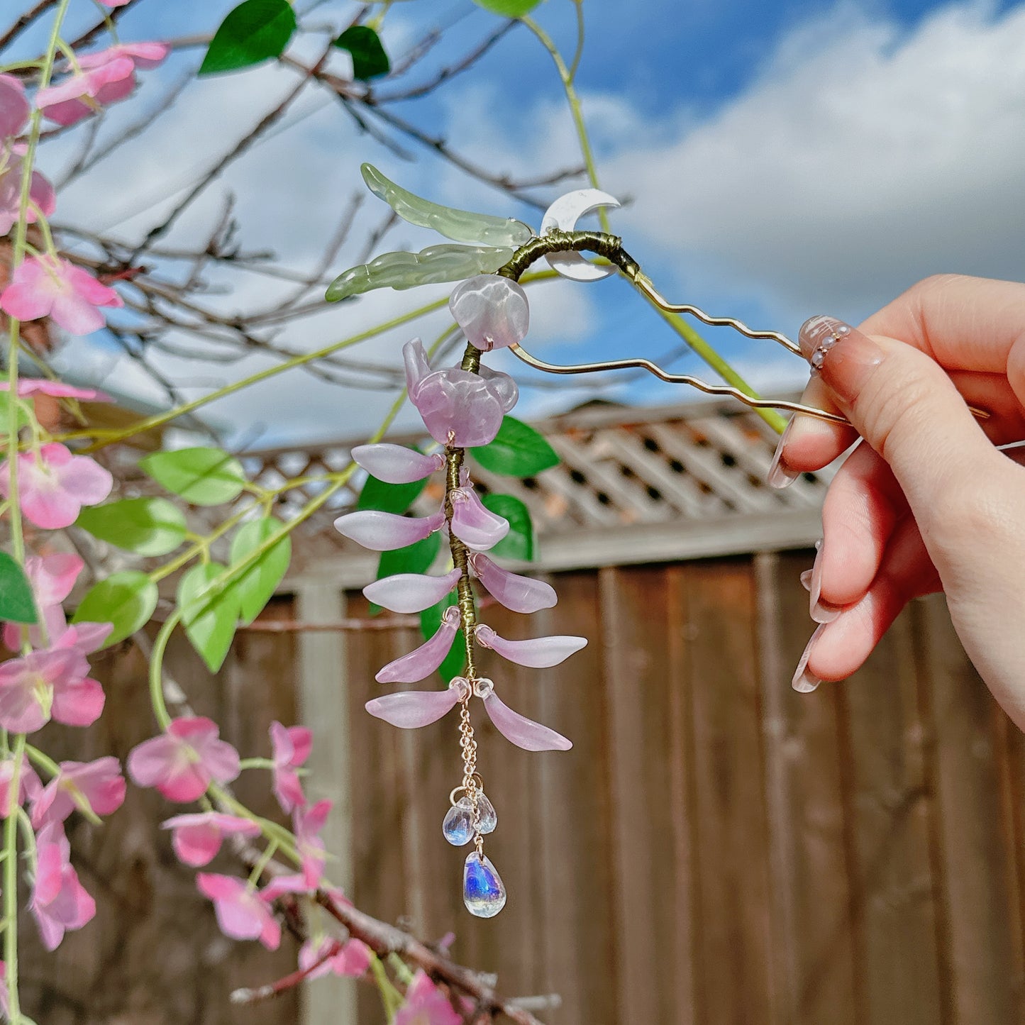 Wisteria hair stick