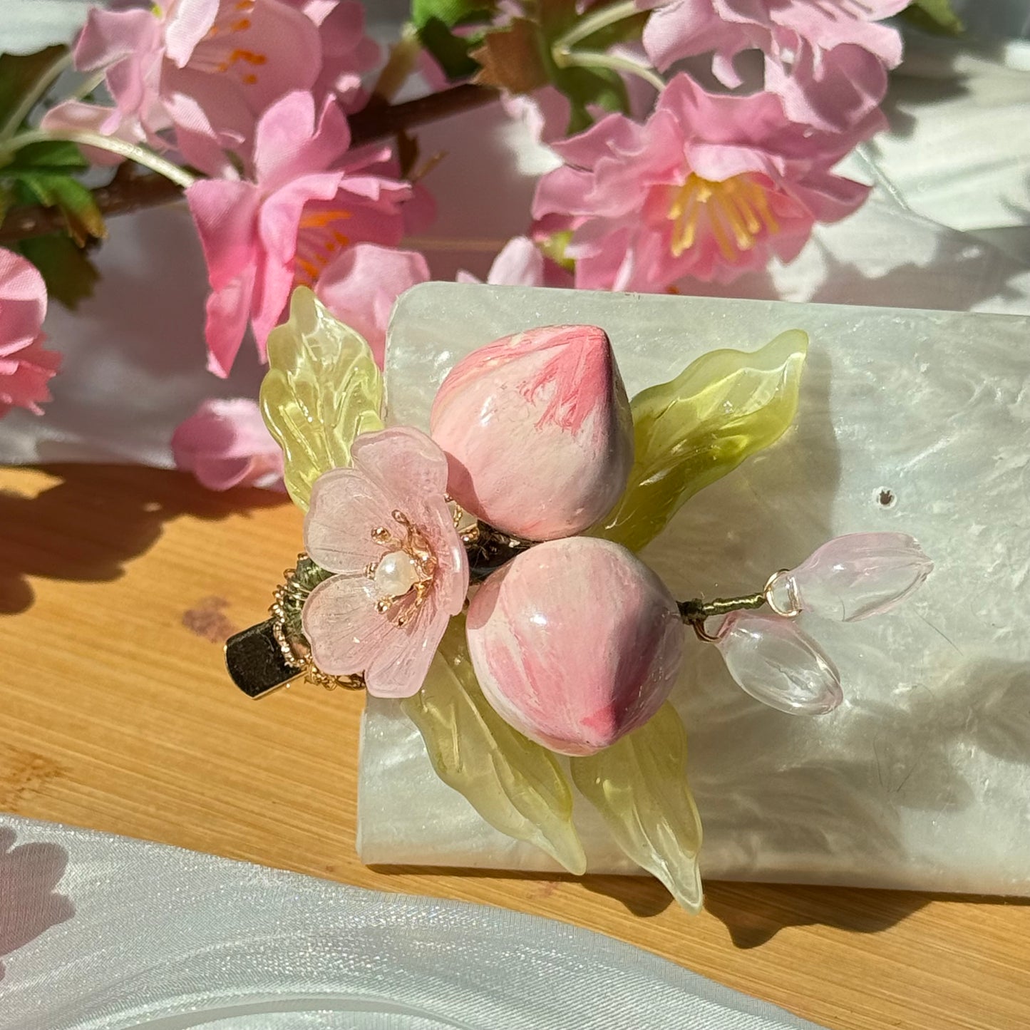 Peach Hair Clips