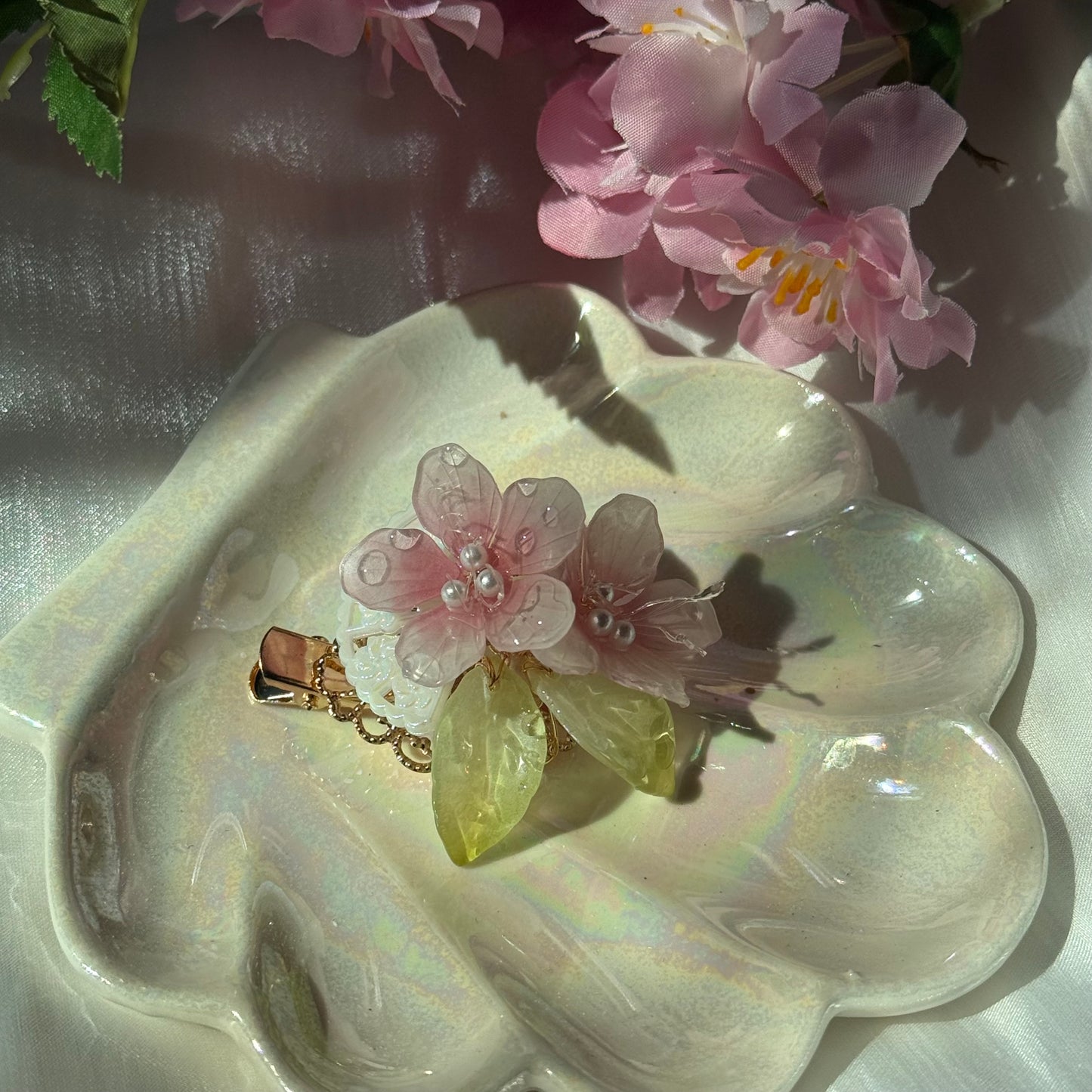 Cherry Blossom Hair Clip