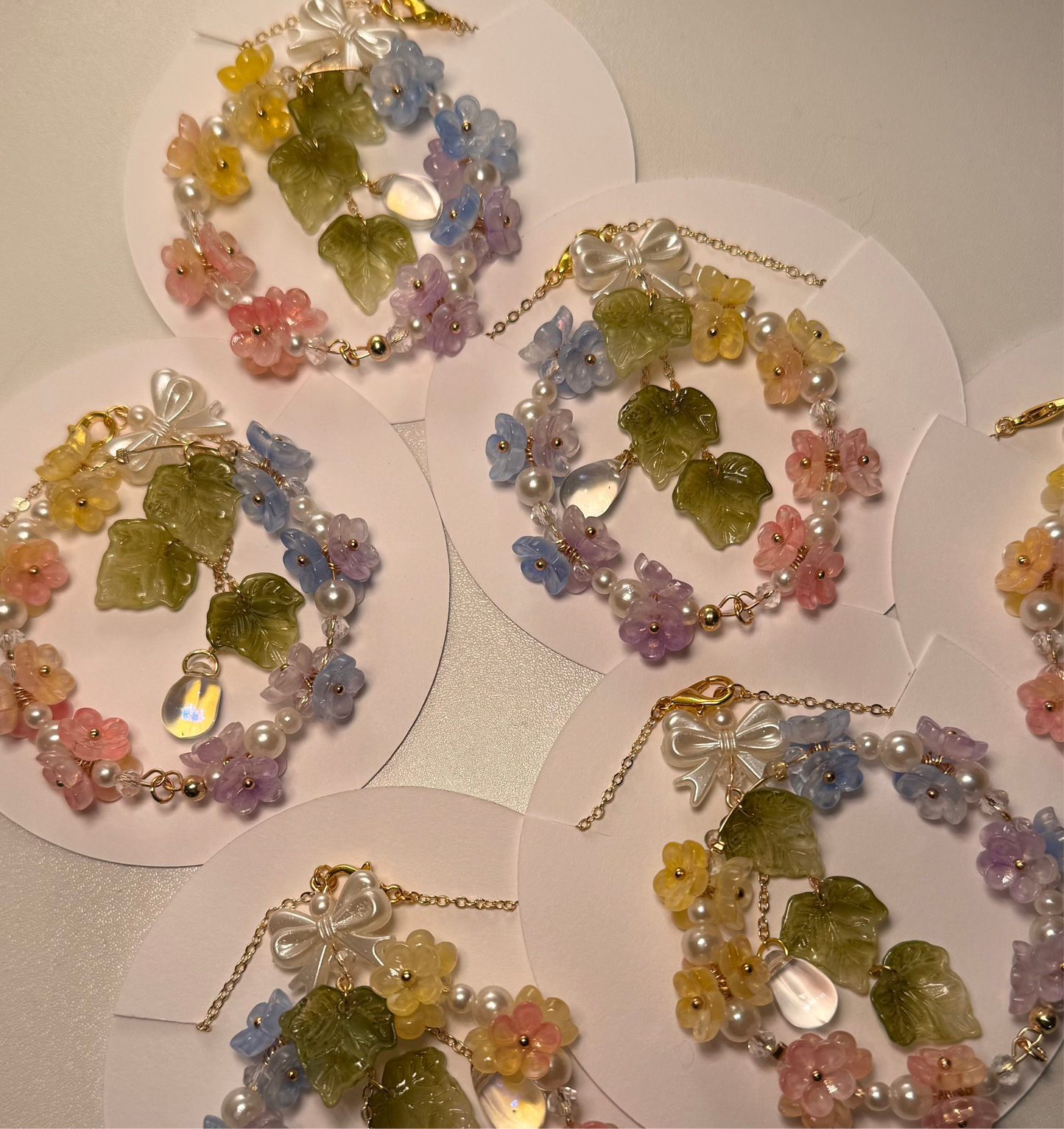 Pastel Meadow Wreath Car Charm