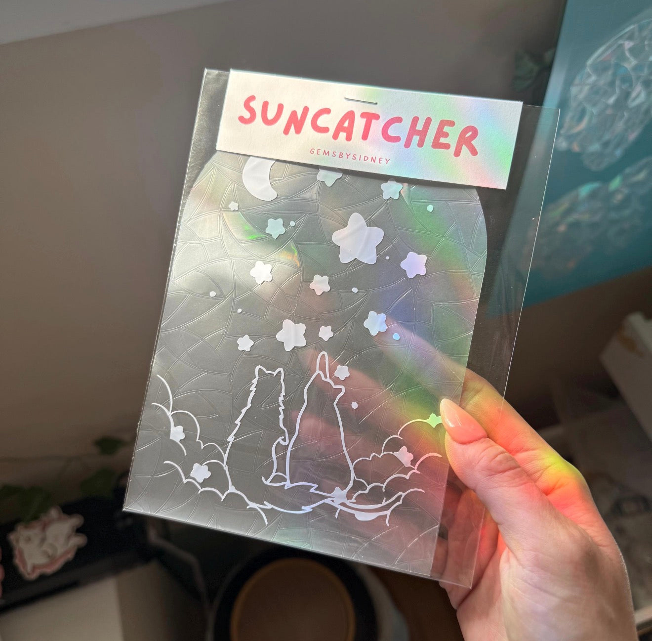 Cat Friends Suncatcher Sticker